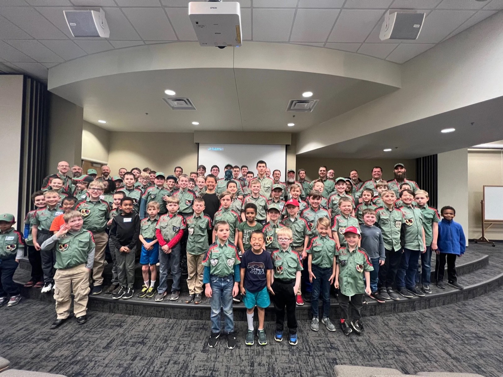 Troop 9871 leaders and boys